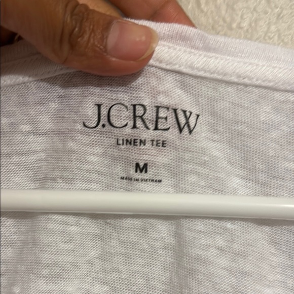J Crew Linen roll-cuff crewneck T-shirt - Picture 3 of 5